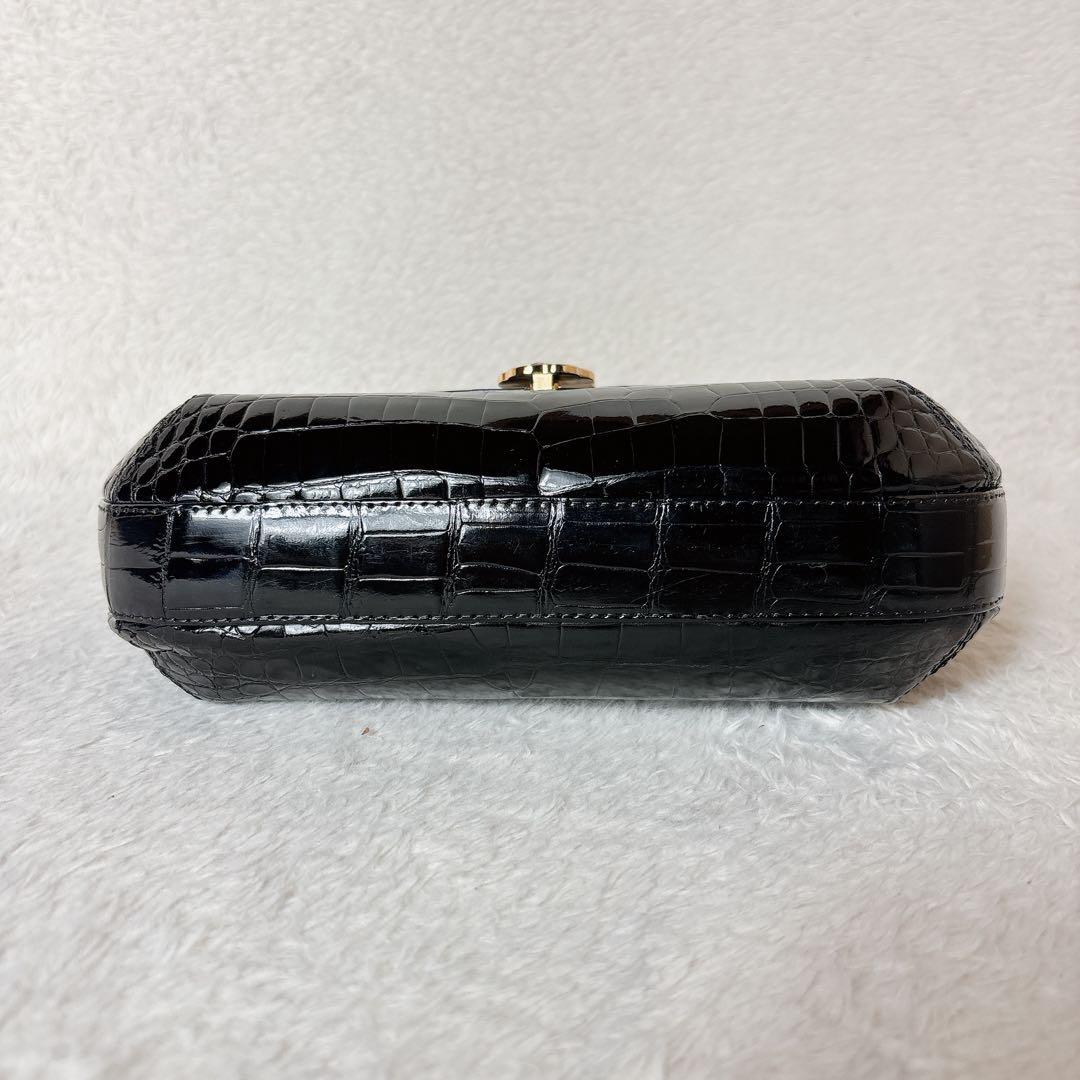 濱野 ハマノ 2way クロコダイル チェーン ショルダーバッグ サンピエトロ