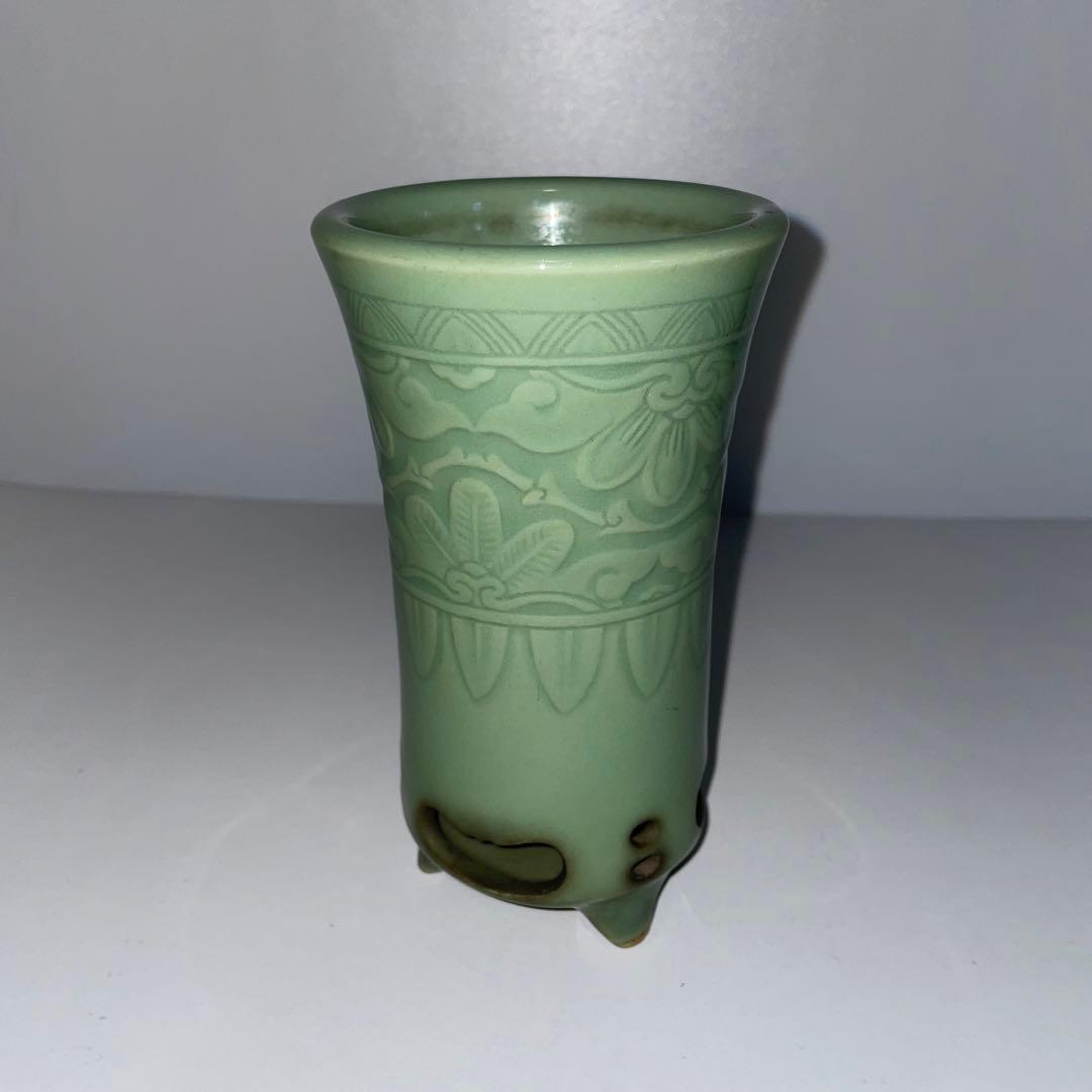 青磁鉢　植木鉢　蘭鉢