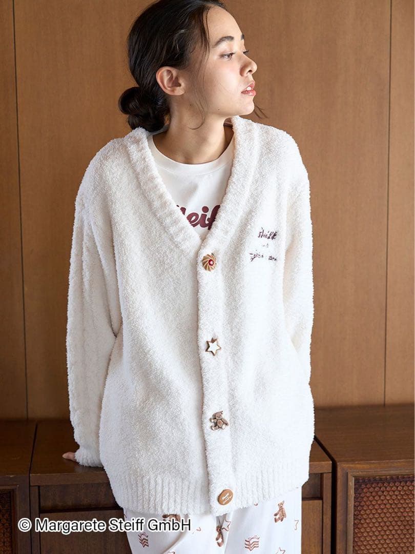 ジェラートピケ　パウダージャガードカーディガン　ジェラピケ