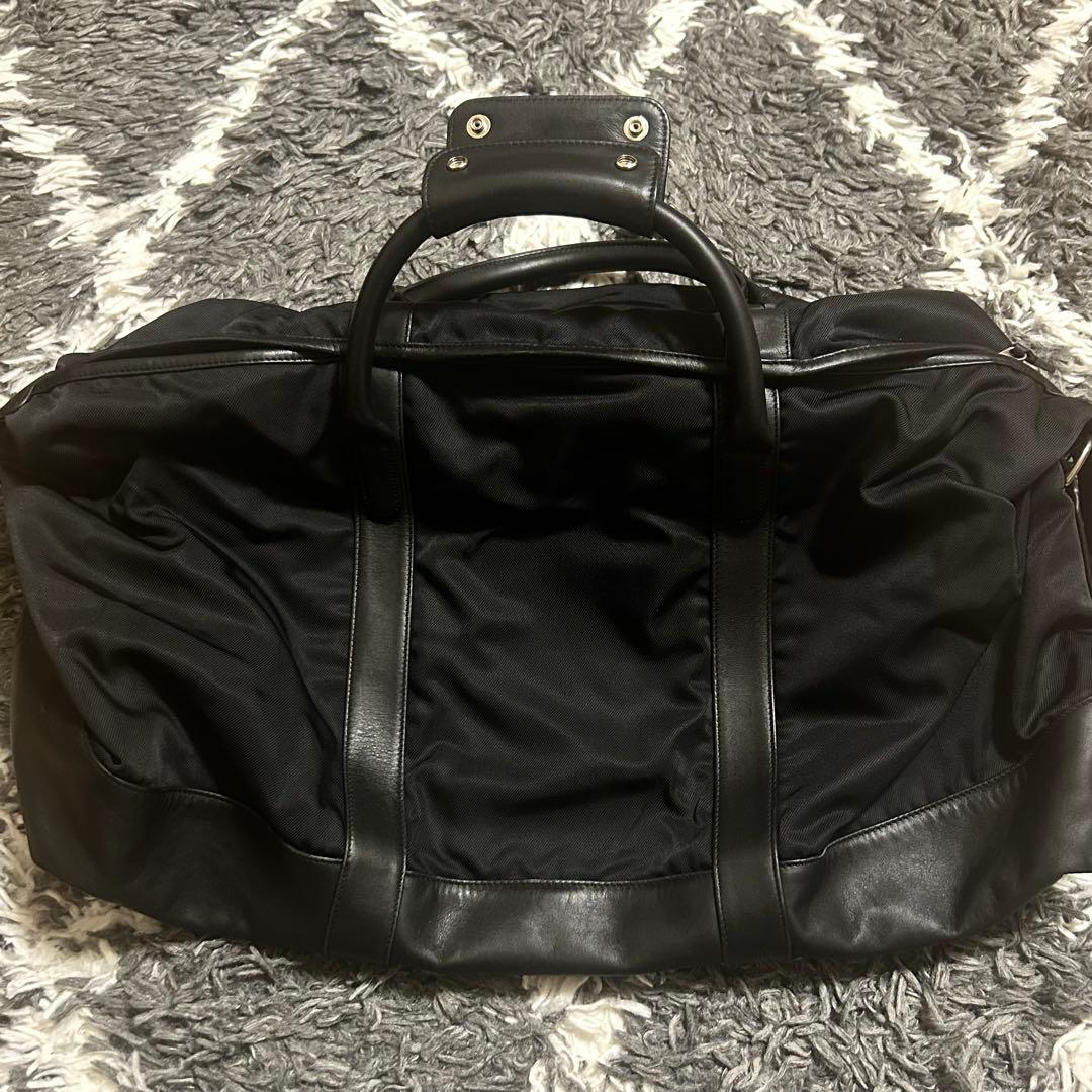 coach ボストンバッグ 黒 ナイロン レザー