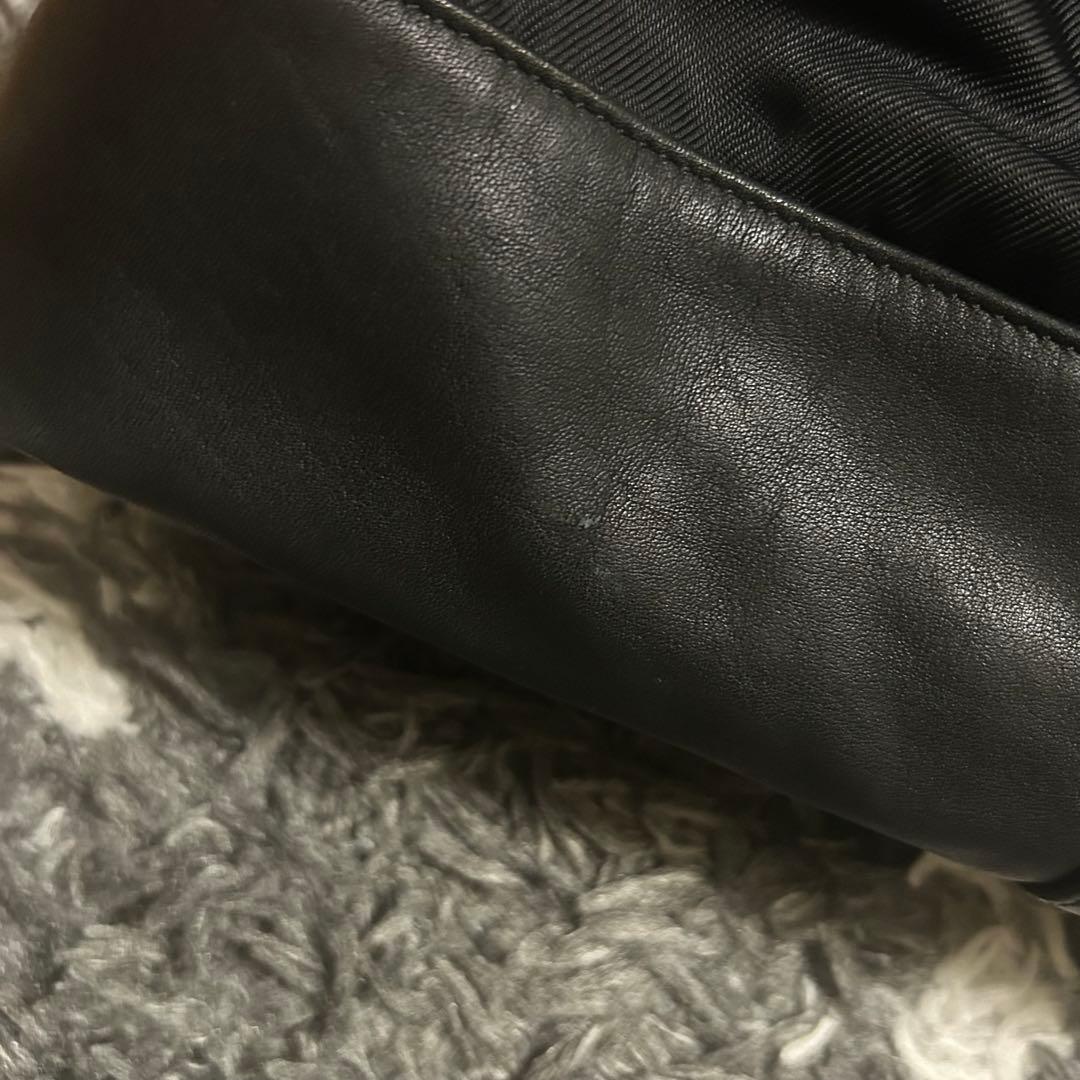 coach ボストンバッグ 黒 ナイロン レザー