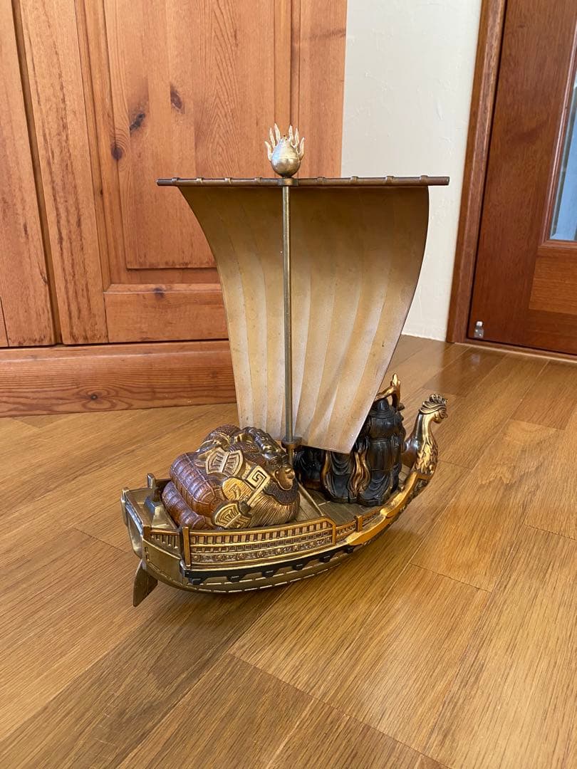 鳳凰　宝船 七福神の置物　高岡銅器　金運　開運　置物　縁起物　アンティーク