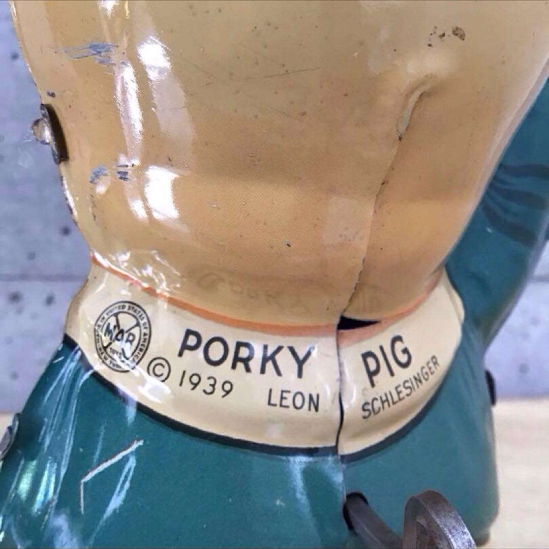 ポーキーピッグ 1930年代 ブリキ製 ラインマー 超レア