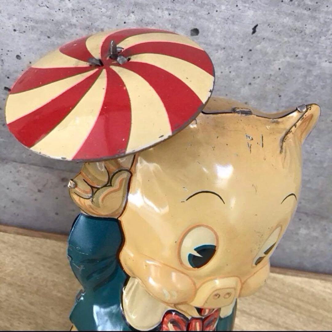 ポーキーピッグ 1930年代 ブリキ製 ラインマー 超レア