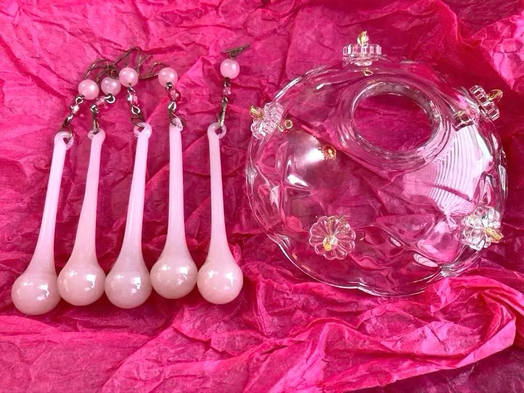 ミニシャンデリア　1920年　オパールセントフランス　アンティーク　シェード