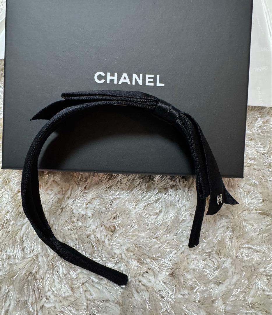 piroz★CHANEL(シャネル)☆美品 リボンカチューシャ ブラック