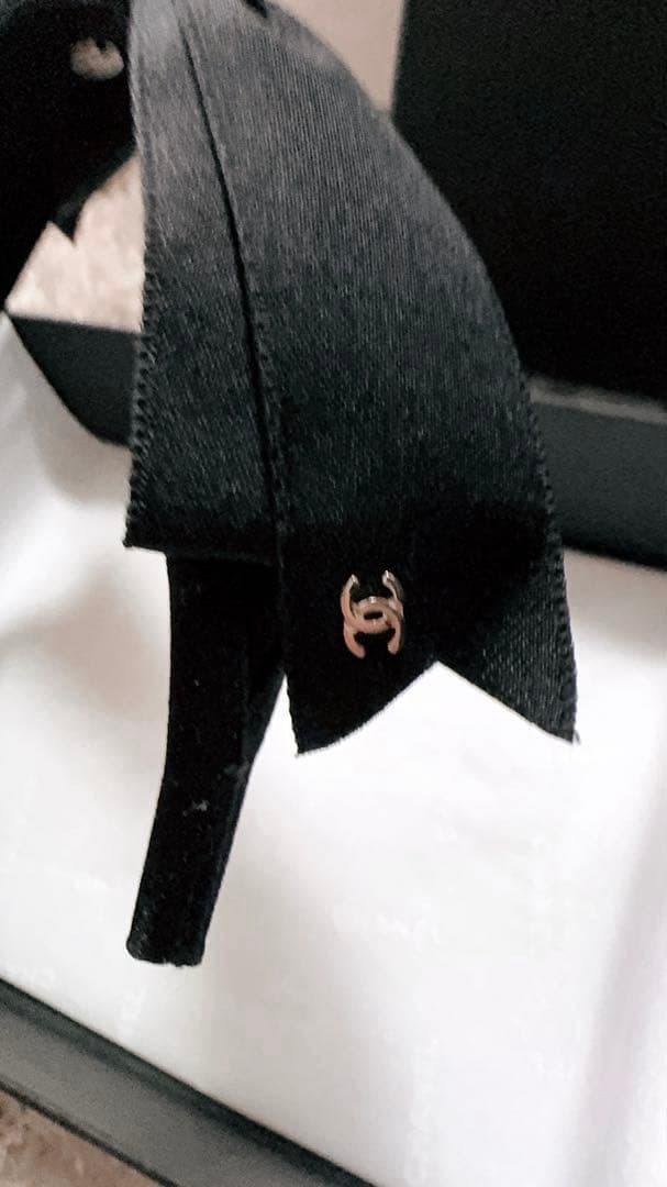 piroz★CHANEL(シャネル)☆美品 リボンカチューシャ ブラック