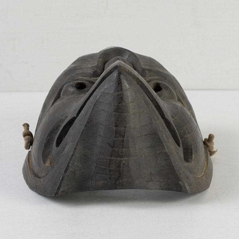 時代木彫面　能面　烏天狗　獣面　神楽面　M　9597