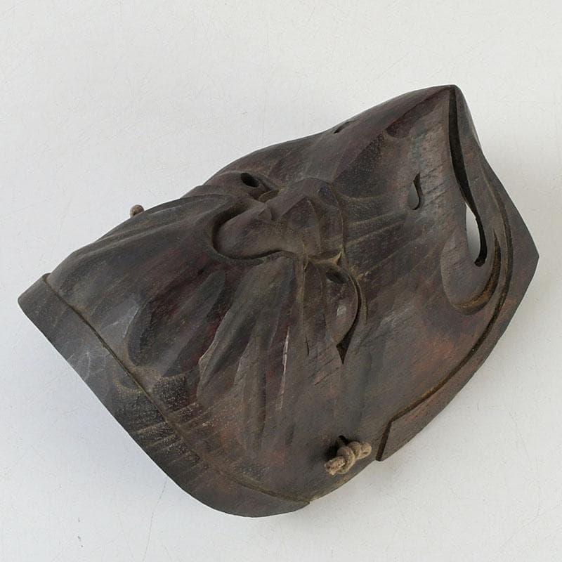 時代木彫面　能面　烏天狗　獣面　神楽面　M　9597