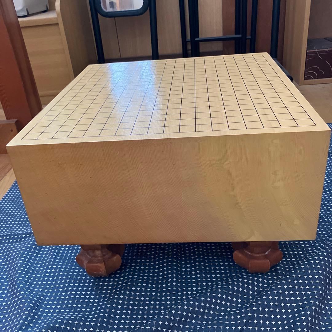 囲碁盤　足付　脚付　木製　ヘソ有り 蓋付き 高級 極厚