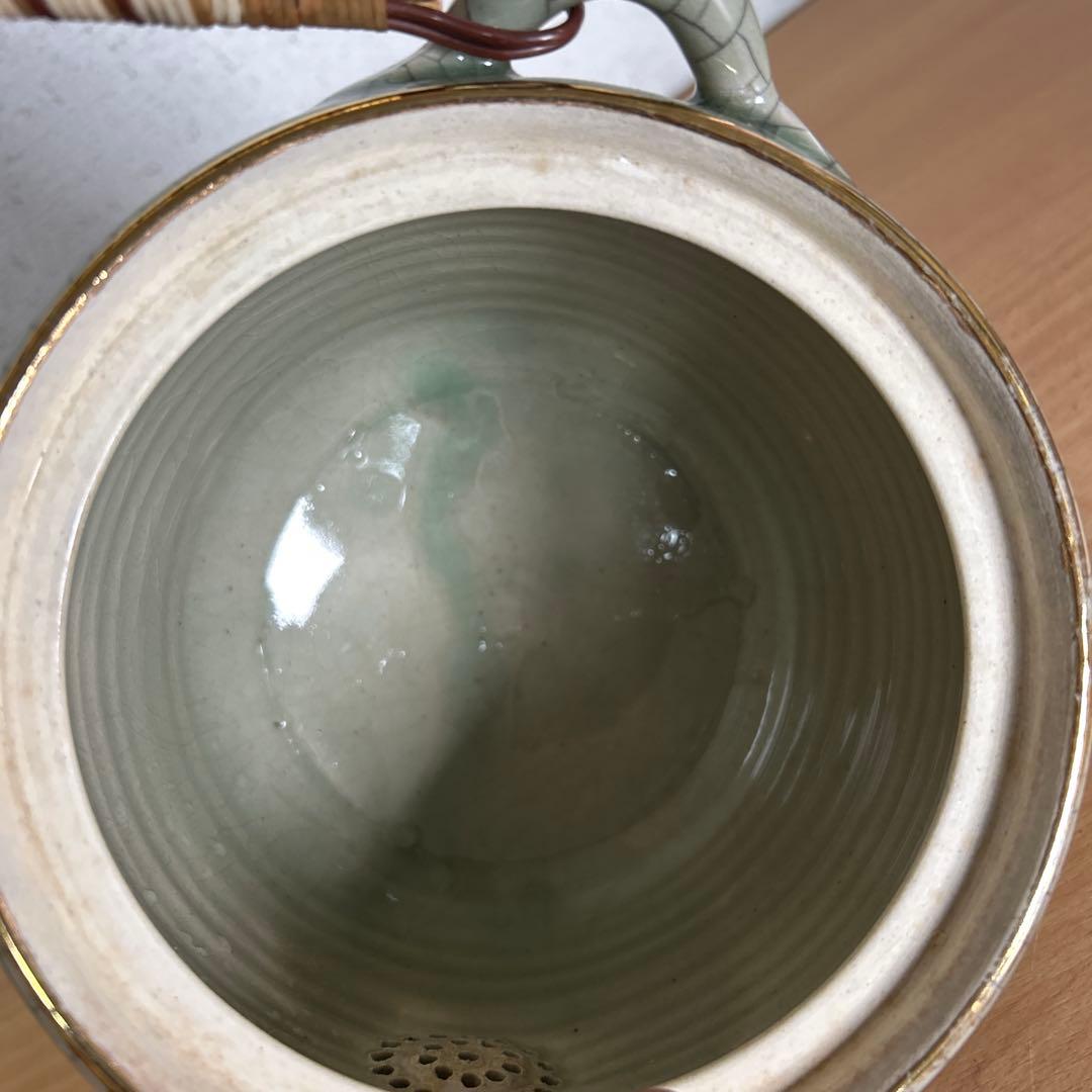 自宅保管品未使用　相馬焼 特大急須 双馬 金馬 美品