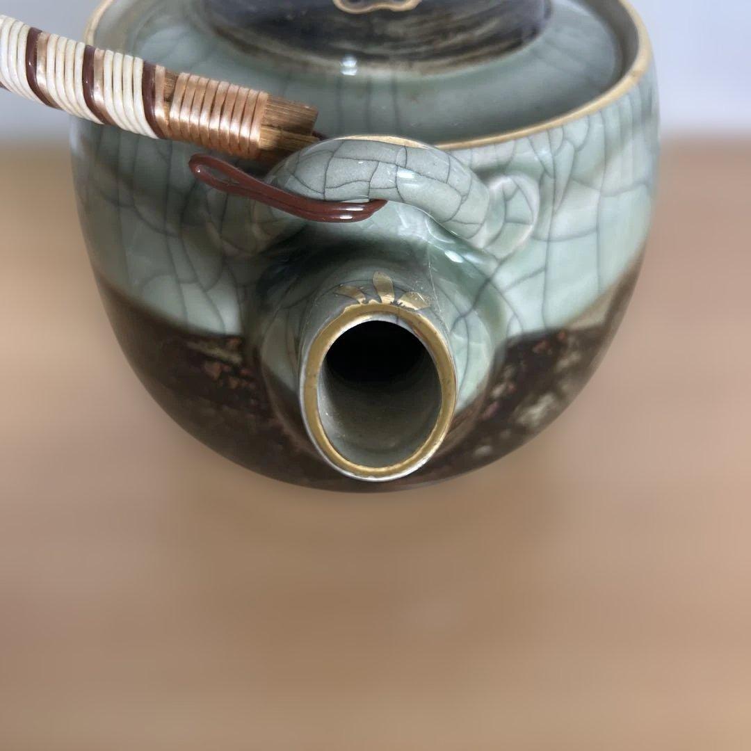 自宅保管品未使用　相馬焼 特大急須 双馬 金馬 美品