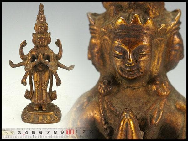 仏教美術 ガンダーラ 銅仏像(K-XA901)