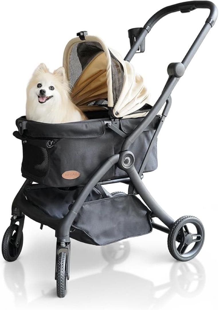 エアリーフォールド ペットカート 折りたたみ 軽量　khaki（ベージュに近い）