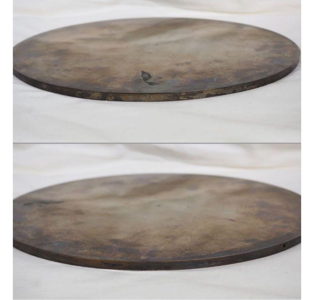 送料無料　極希少　江戸時代掛け銅鏡『和田伊賀守藤原安次』銘　コレクター放出品