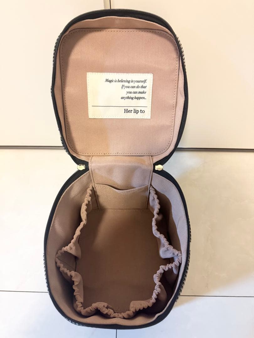 バッグ Herlipto HLT Jacquard Vanity Bag silver