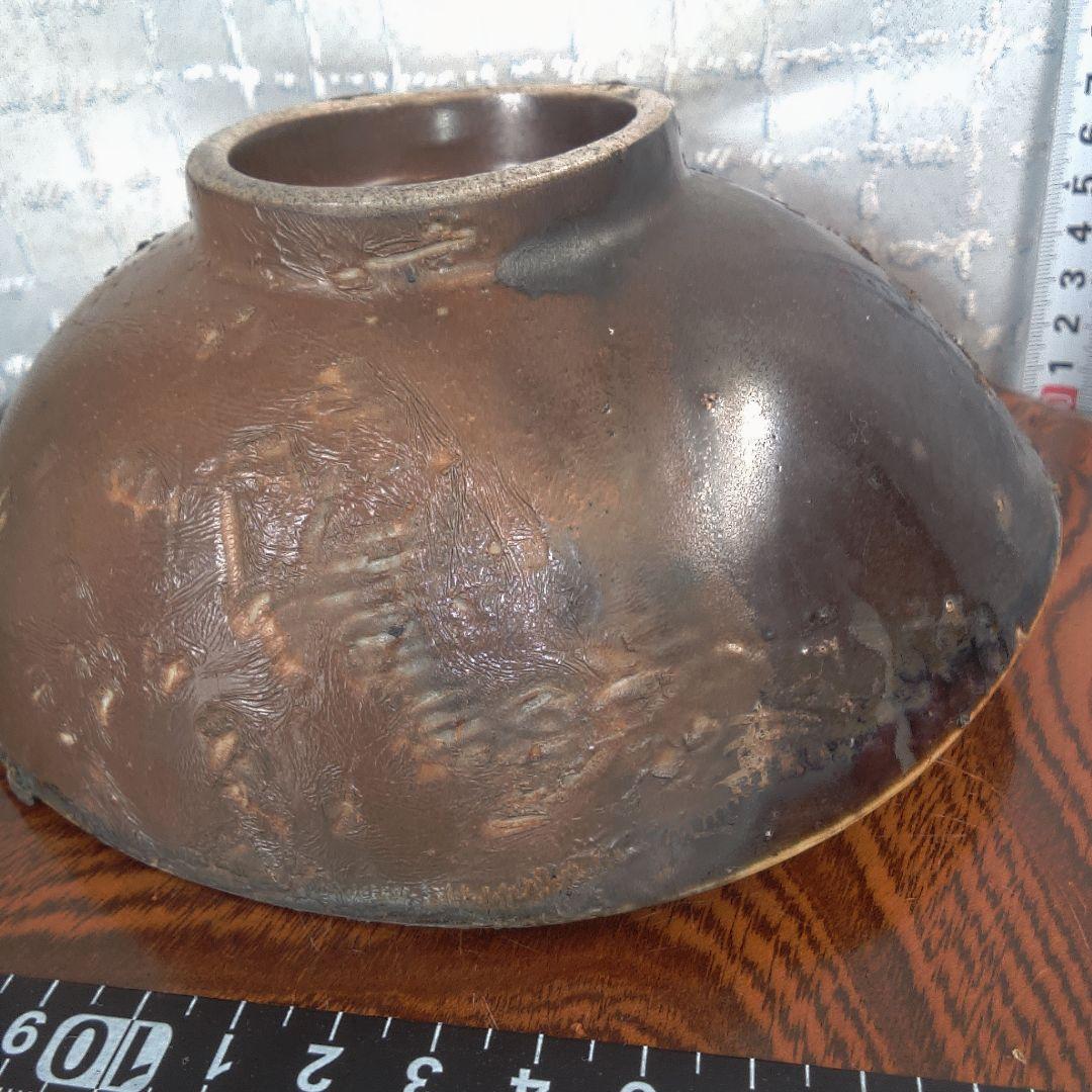 骨董４ 波形デザインの茶碗 発掘？