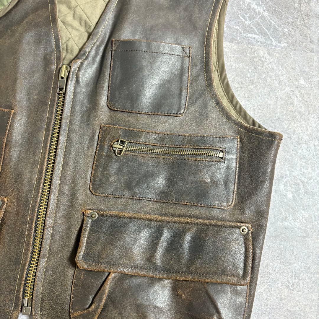 special OLD GAP〈レザーキルティングベスト 90s M 本革〉