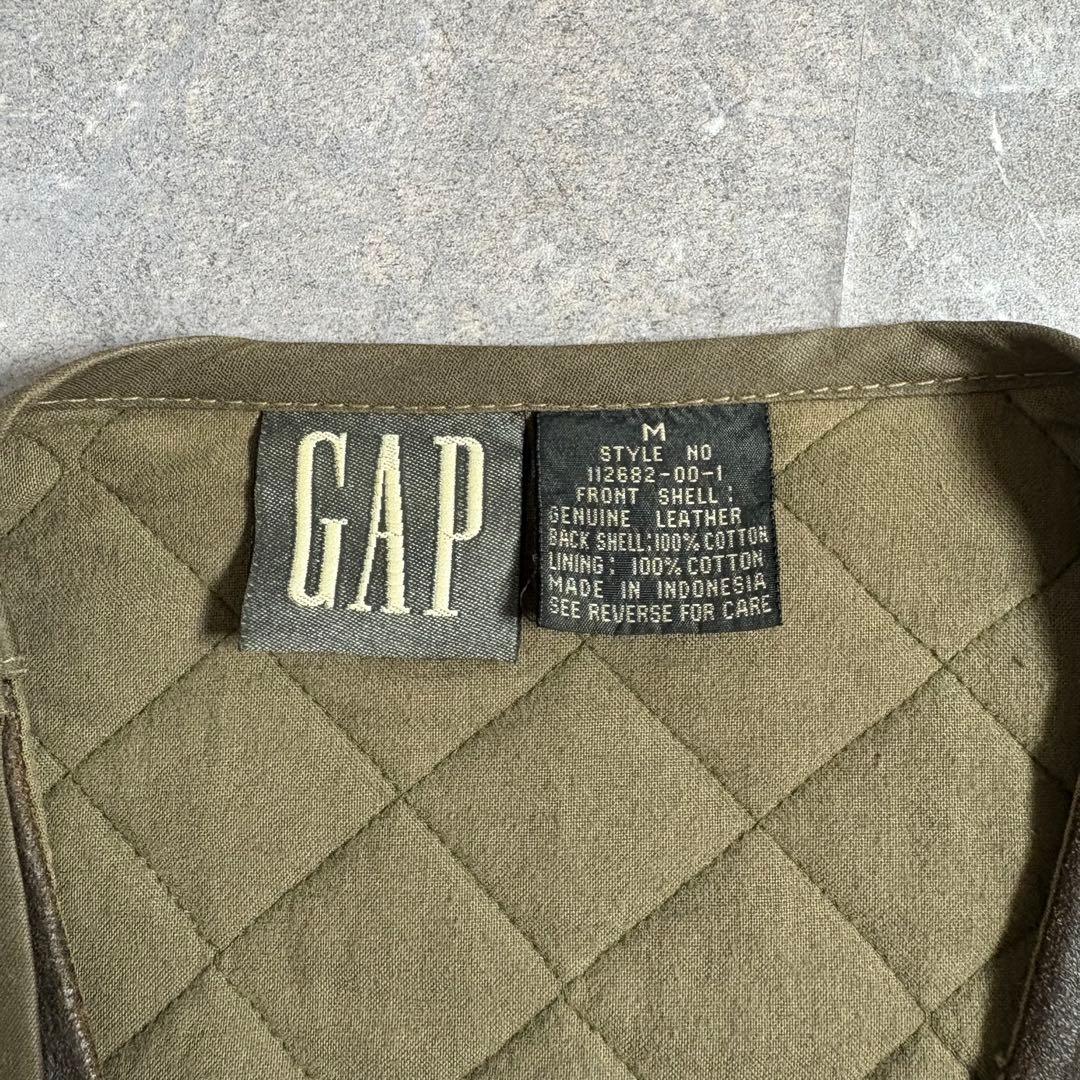 special OLD GAP〈レザーキルティングベスト 90s M 本革〉