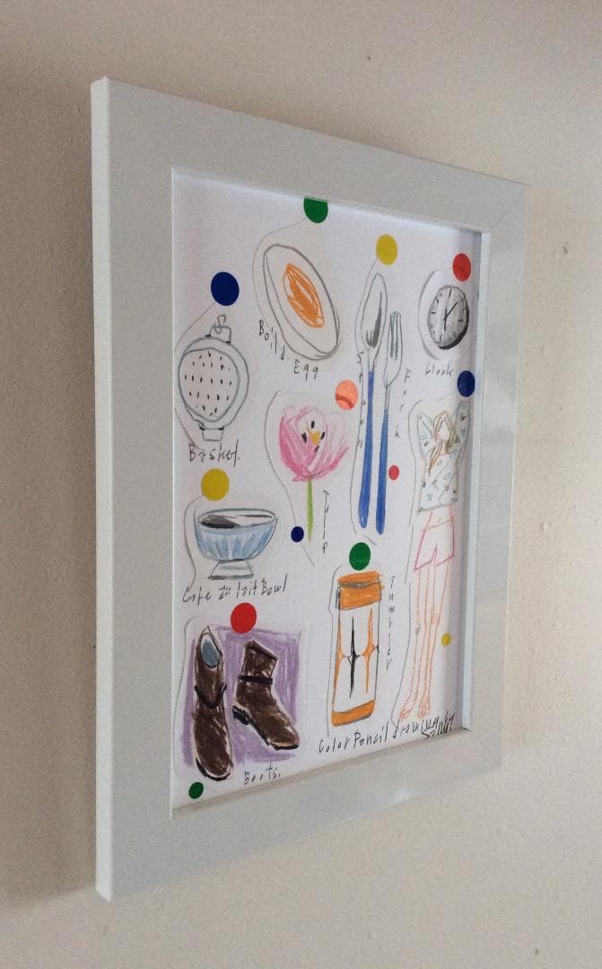 PIN-UP ゆでタマゴ＆チューリップ 原画フレーム付き