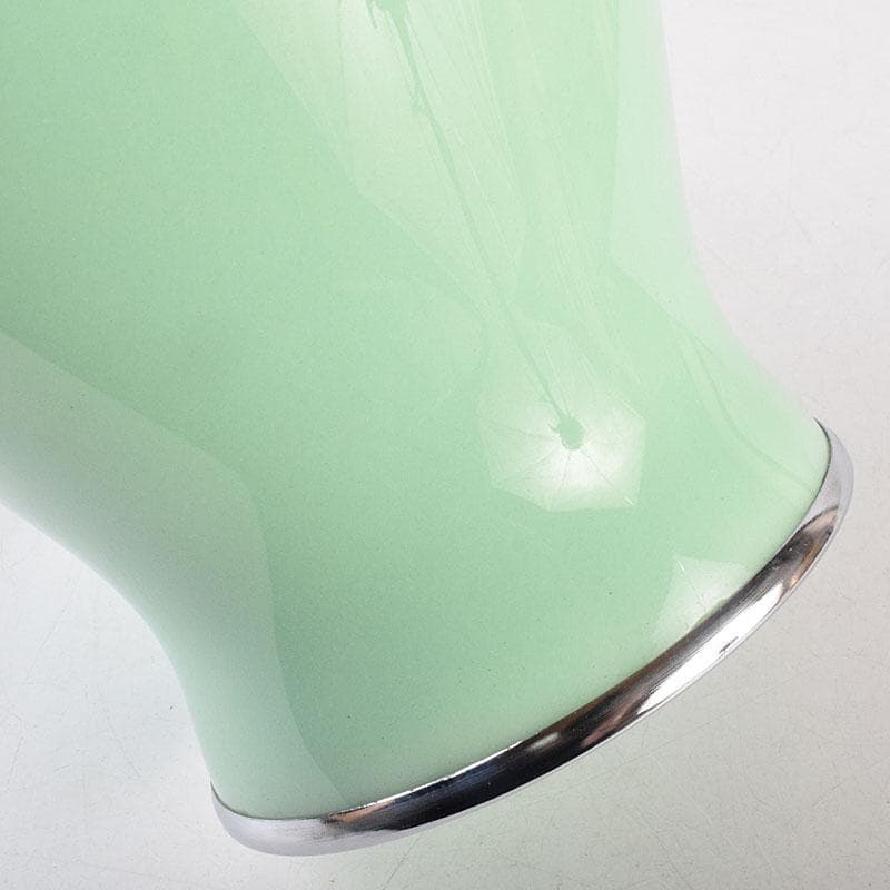 七宝焼　花文　花瓶　唐木台付　共箱　M　R8887H