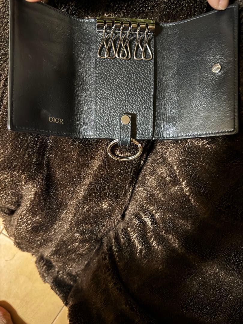 Dior レザーキーケース ブラック ディオール