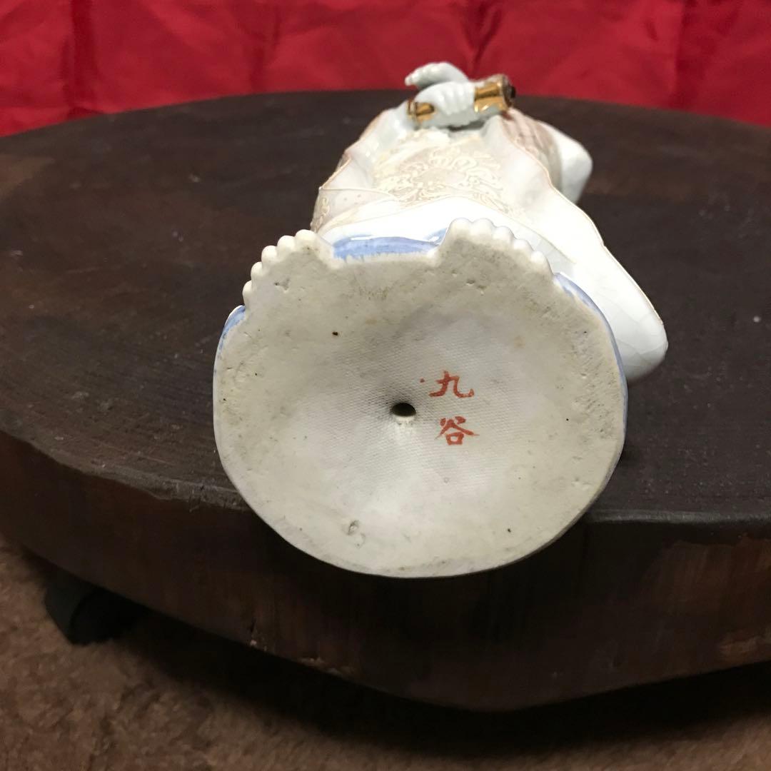 開運‼️無病息災☆仏教美術 ☆骨董九谷焼 観音立像 ♣縁起置物 ♣守護仏♣