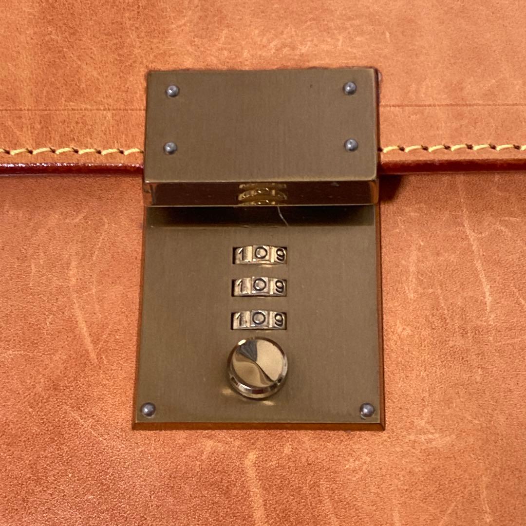 FIVE WOODS ブリーフケース 本革 レザー 林五 真ちゅう鍵付き