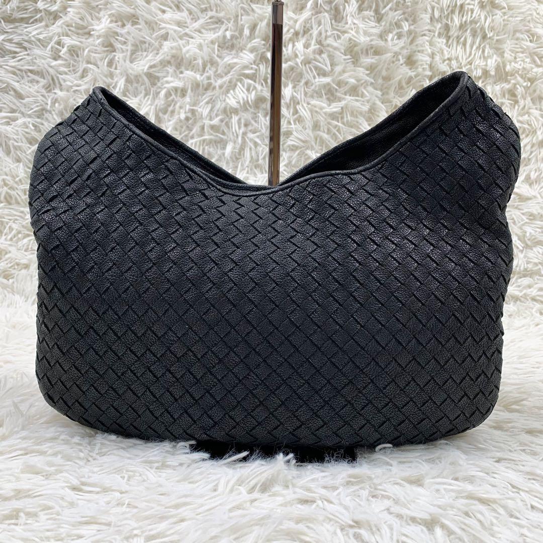 【✨極美品✨】ボッテガヴェネタ ホーボーバッグ イントレチャート ブラック