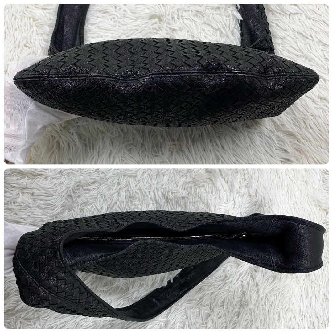 【✨極美品✨】ボッテガヴェネタ ホーボーバッグ イントレチャート ブラック
