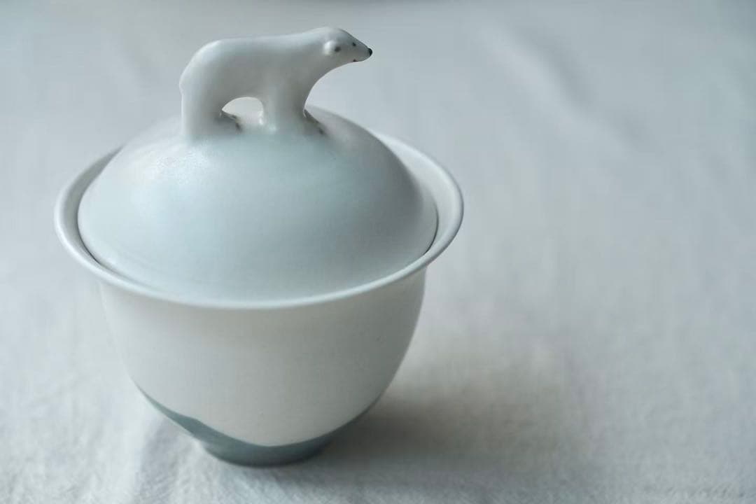 小堤晶子さん シロクマ蓋碗