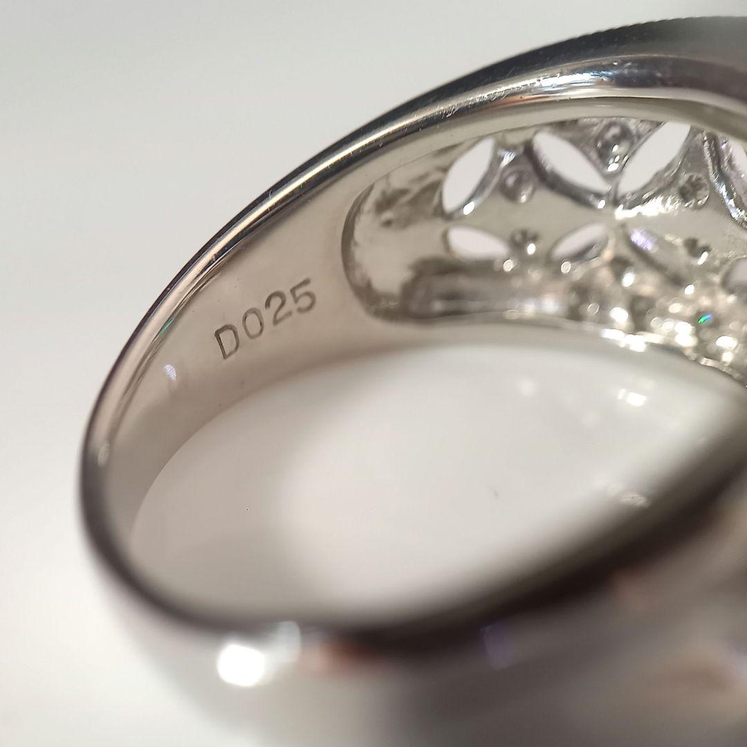 Pt900 パライバトルマリン・ダイヤモンド リング