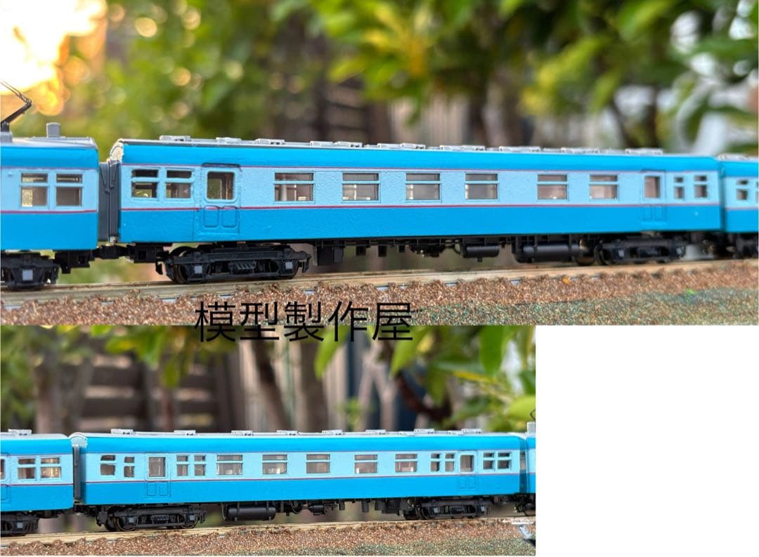広窓流電モハ52 アイスキャンディー色　KATO改造　4両セット　他サイト出品中