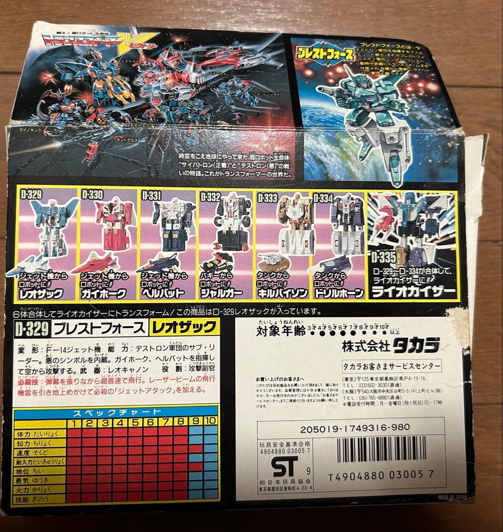 トランスフォーマー ブレストフォース レオザック ライオカイザー 当時