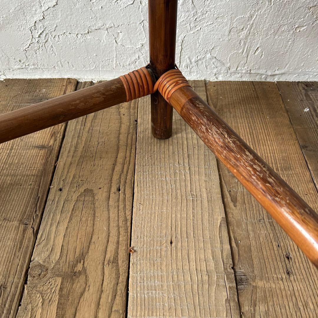 ラタン 籐 ミニテーブル & チェア の セット