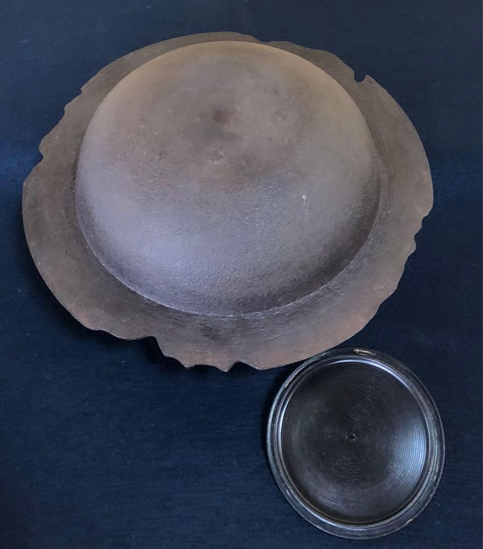 割引❗️《レ》茶道具 遠山霰 透木釜 釜師 菊地政光 透木付 共箱251027う1