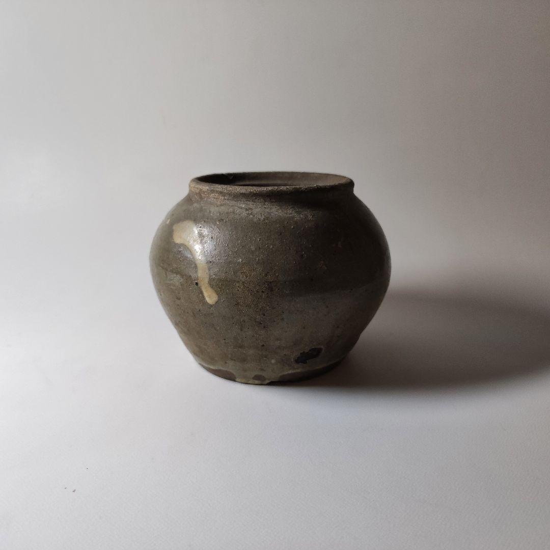 古丹波　白釉流しうるか壺