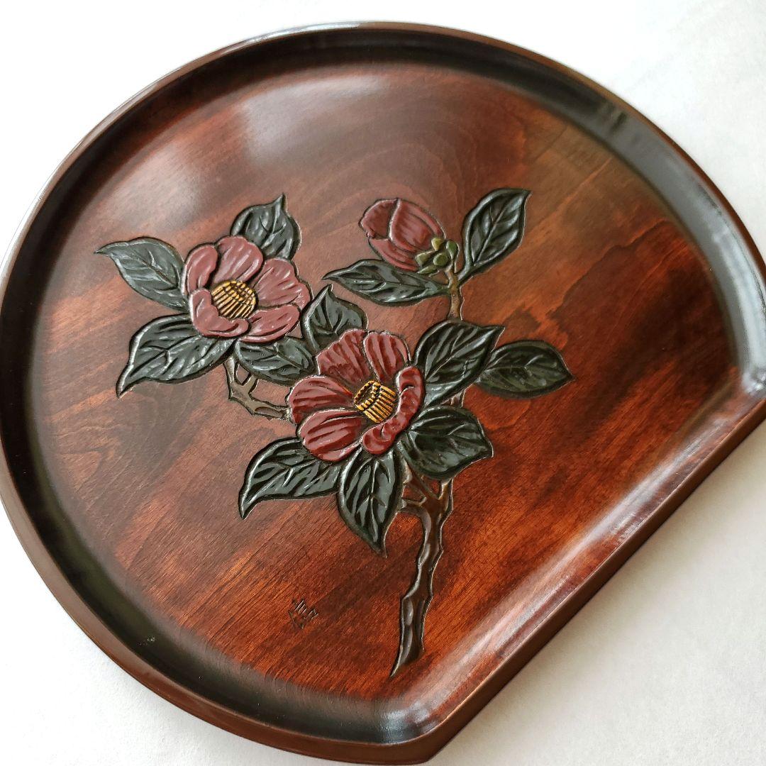 讃岐彫り漆器 半月盆5枚組