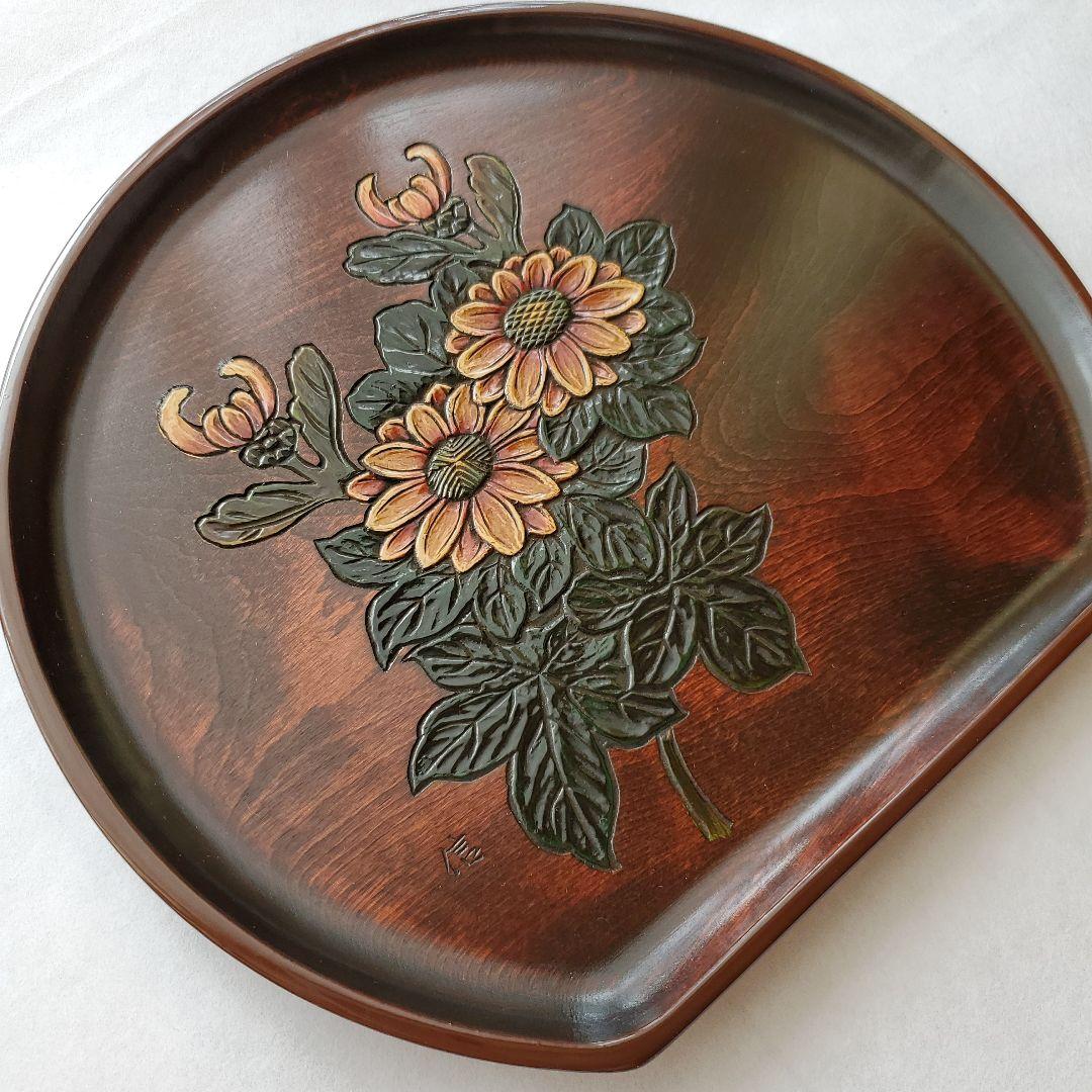 讃岐彫り漆器 半月盆5枚組