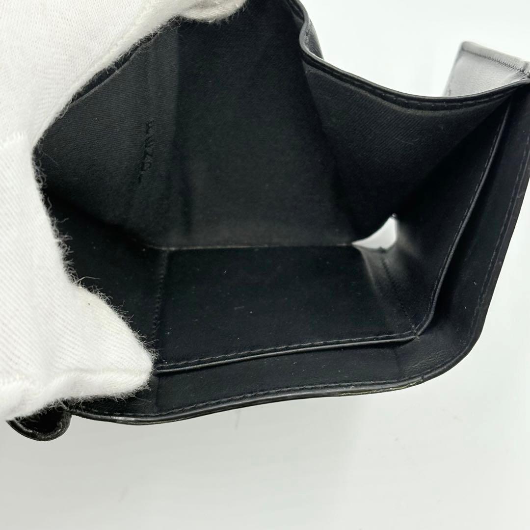 FENDI モンスター バグズ 折り財布 コンパクトウォレット レザー ブラック
