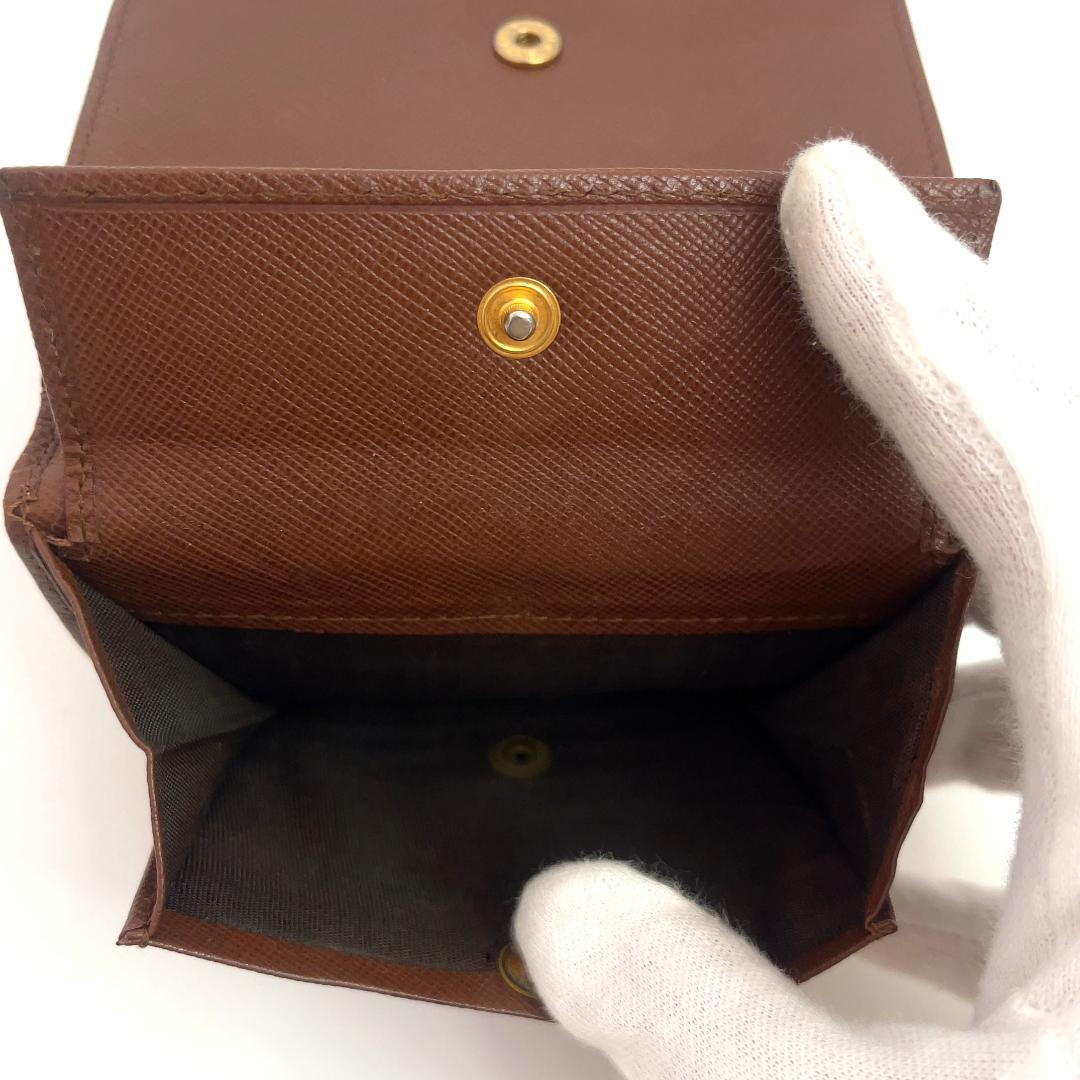 PRADA プラダ サフィア―ノレザー ブラウン 三つ折り 財布 Wallet