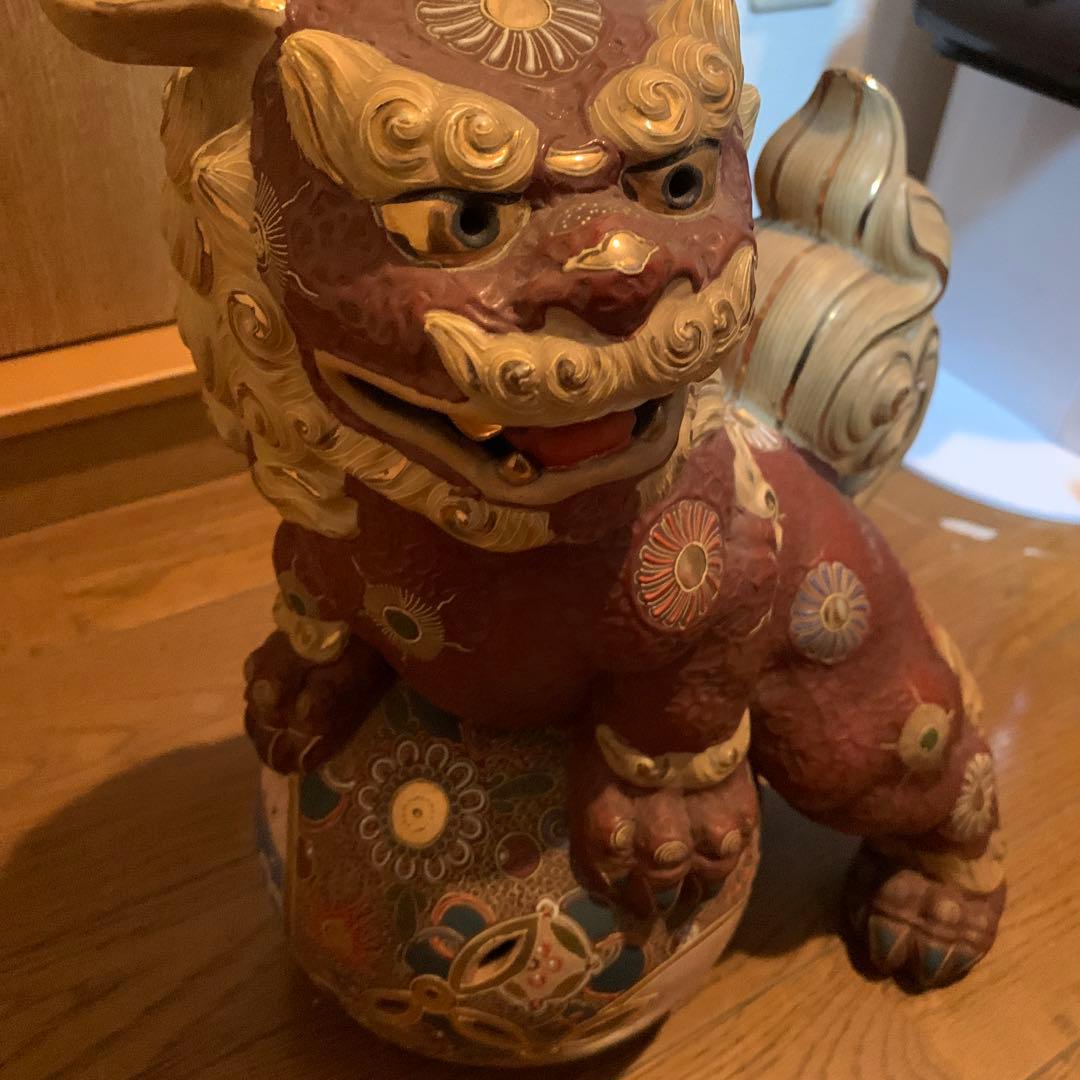 九谷焼∥唐獅子∥狛犬∥色絵金彩∥縁起物∥厄除∥退魔∥置物∥