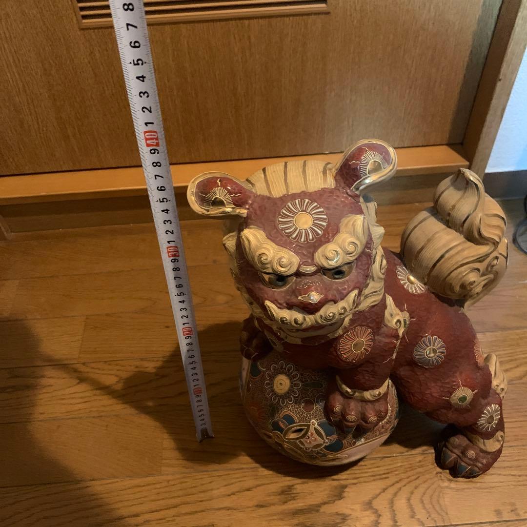 九谷焼∥唐獅子∥狛犬∥色絵金彩∥縁起物∥厄除∥退魔∥置物∥