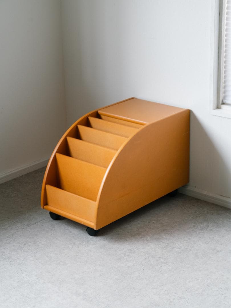 vintage キャスター マガジンラック 収納ワゴン サイドテーブル モダン