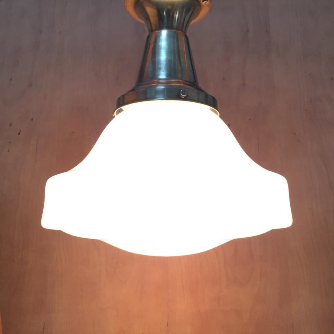 昭和レトロ照明 乳白色ガラス