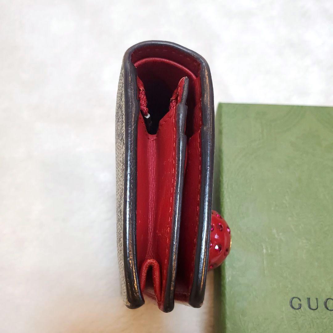 極美品 GUCCI　さくらんぼ　GGスプリーム　レザー　チェリー