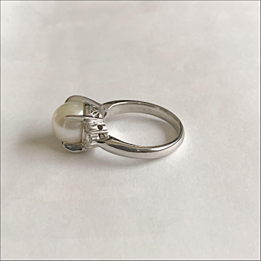 pt900パールダイヤリング