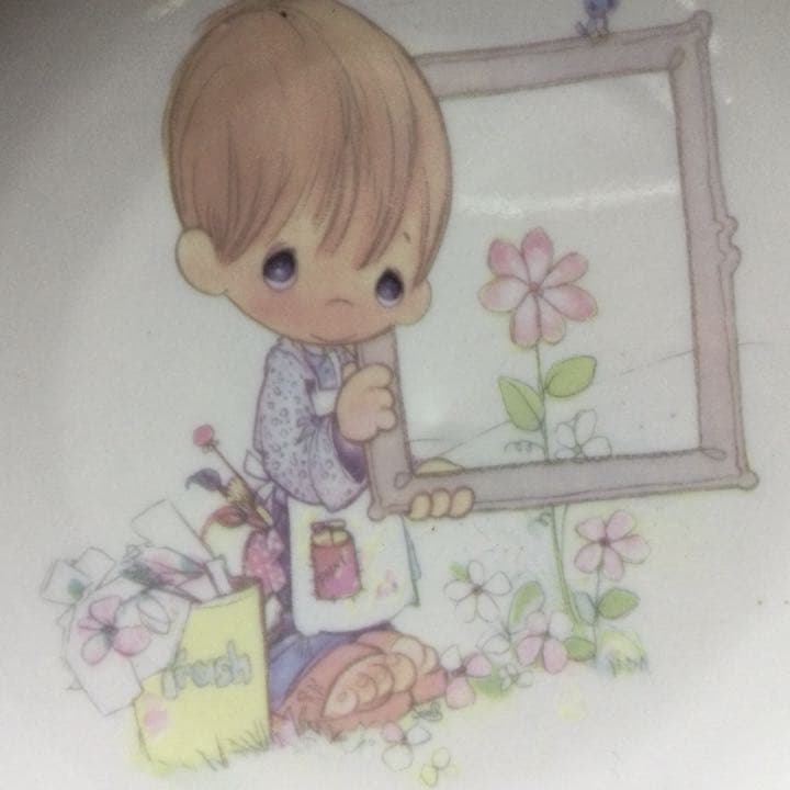 飾皿 米国 アンティークモール購入 陶磁器 アートプレート プレシャスモーメント