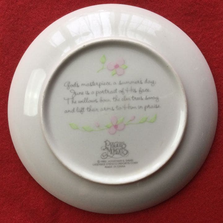 飾皿 米国 アンティークモール購入 陶磁器 アートプレート プレシャスモーメント