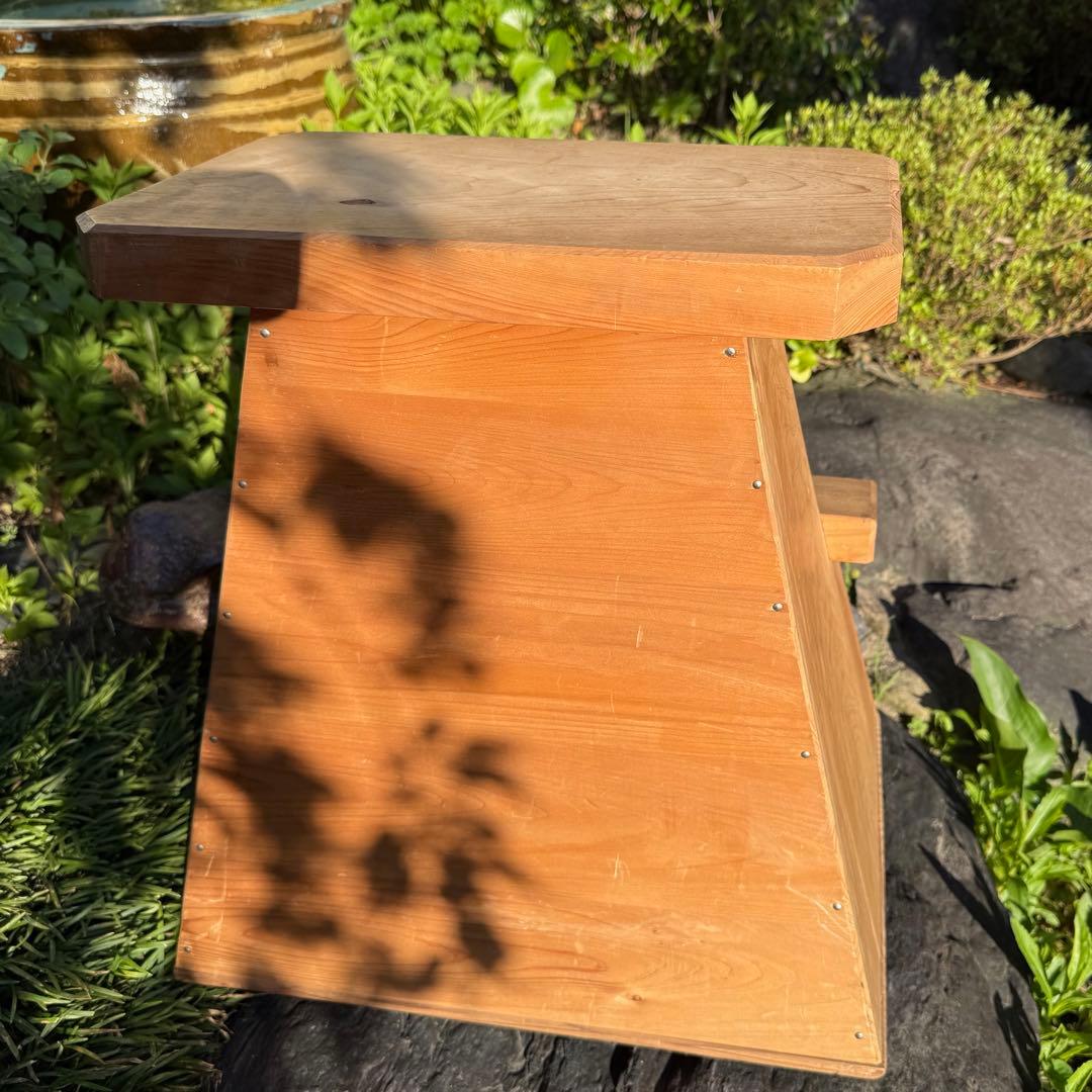 ひ*び様 昭和レトロ　京都ヴィンテージ　踏み台　木製　脚立Fumidai Ste